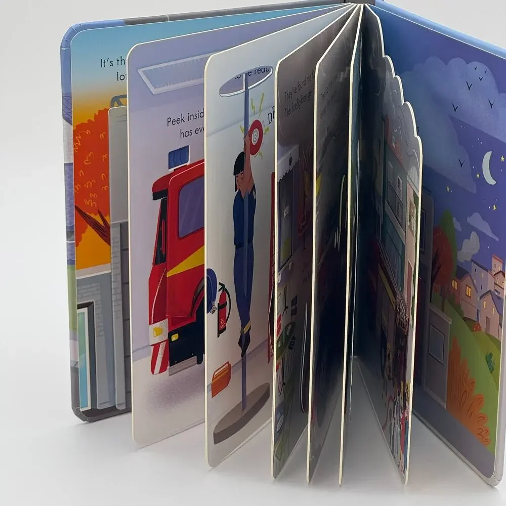 Peek Inside How a Fire Truck Works‎ - by Lara Bryan (Board Book) NEW